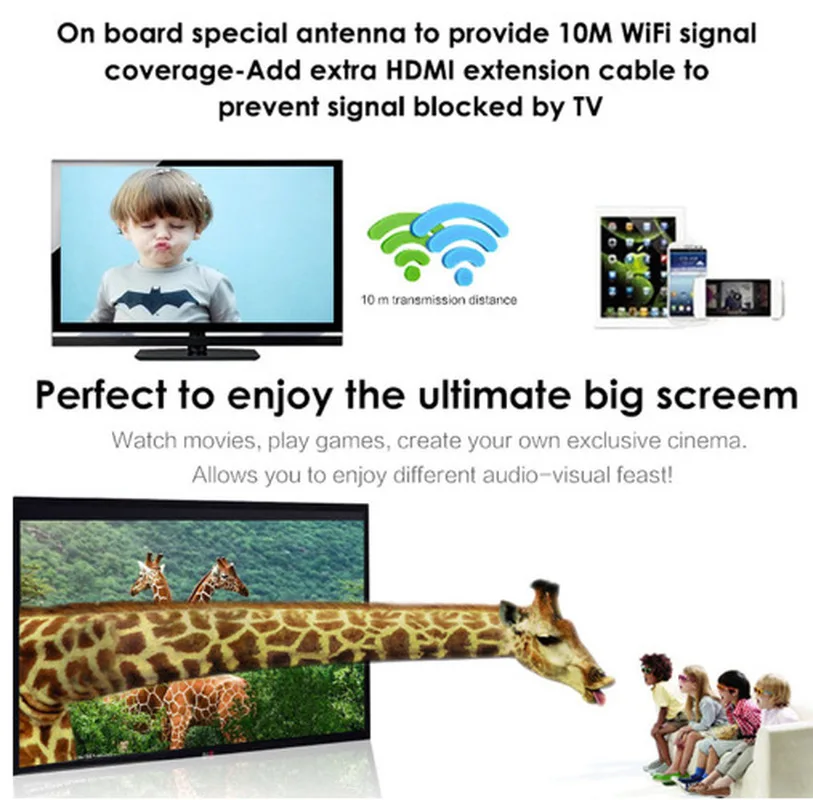 Авто Airplay Miracast Mirascreen Wifi tv Stick Dongle Беспроводной Цифровой HDMI аналоговый AV RCA видео стример дисплей