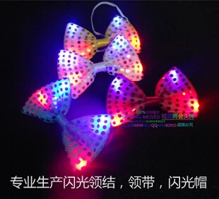 

Factory Direct: Professional production of environmentally friendly LED flash tie bow tie luminous explosion models LED tie
