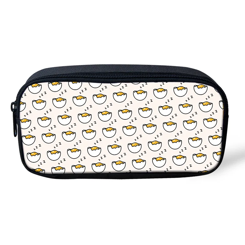 Тикин милый желтый Gudetama ручка сумки аниме Косметика Сумки Портативный молнии школьный пенал Чехол для хранения канцелярские принадлежности - Цвет: As Picture