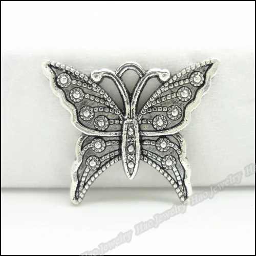 

60 pcs Vintage Charms Butterfly Pendant Antique silver Fit Bracelets Necklace DIY Metal Jewelry Making