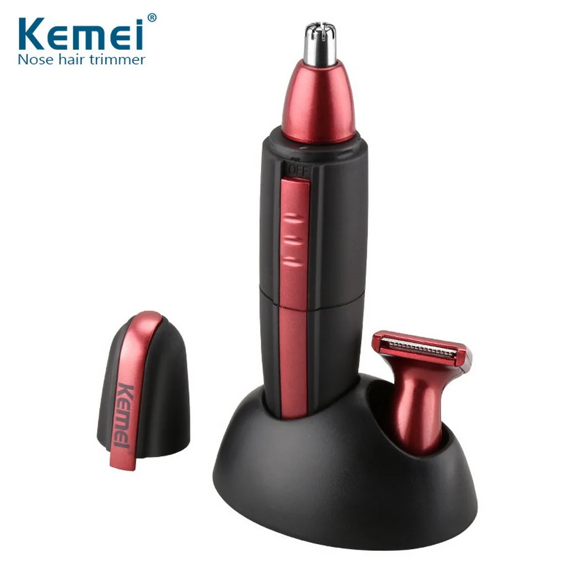KEMEI KM-600 2 в 1 Электрический триммер для носа и ушей Водонепроницаемый Бесшумная