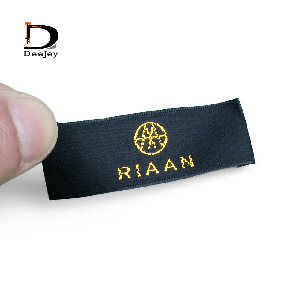 Оптовая торговля тканая Этикетка одежда eco_friendly моющаяся этикетка для одежды