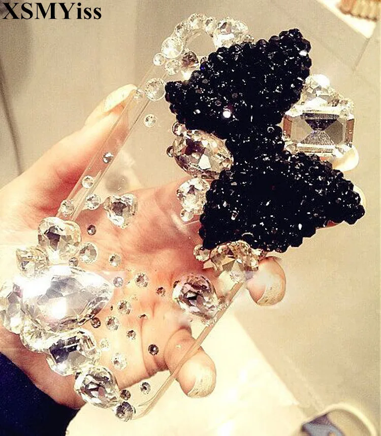 For Huawei P9 P10 P20 P30 PLUS LiTE Mate10 20 30 Pro LiteLuxury Cute Bow Tie Bling Glitter Crystal Diamond Rhinestone Phone Case |