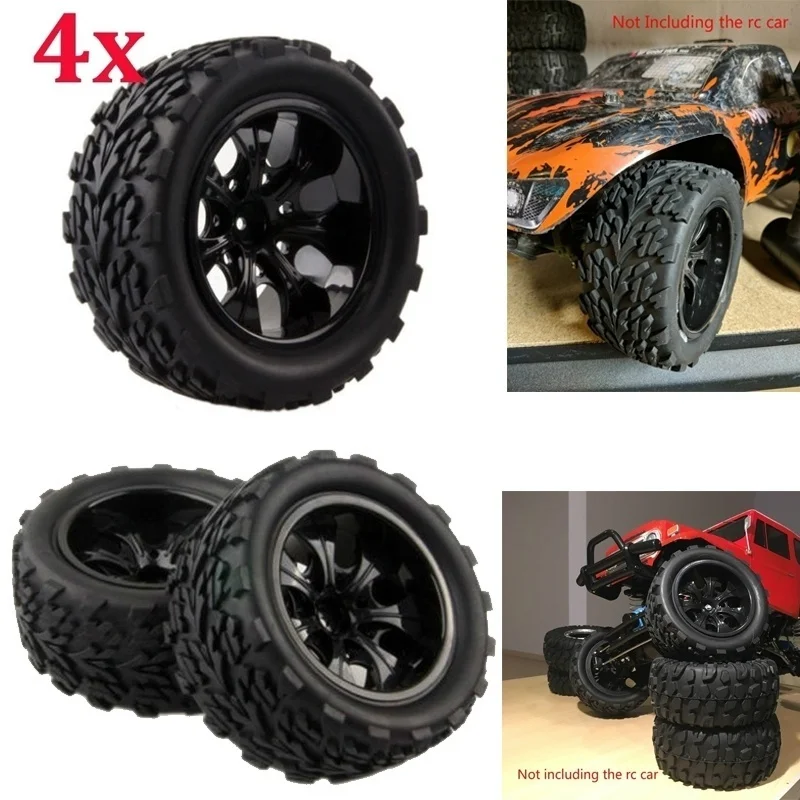 4 шт. 1/8 обод колеса с шиной RC автомобиль резиновая Губка Шины набор для HPI HSP Traxxas 1:10