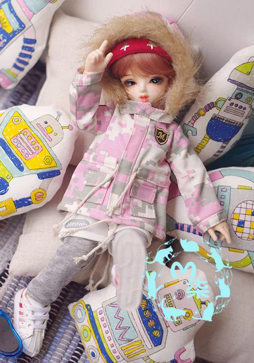 Miucat-BJD куклы камуфляж Толстовка Зимняя куртка для 1/6 yosd и 1/4msd 3 цвета