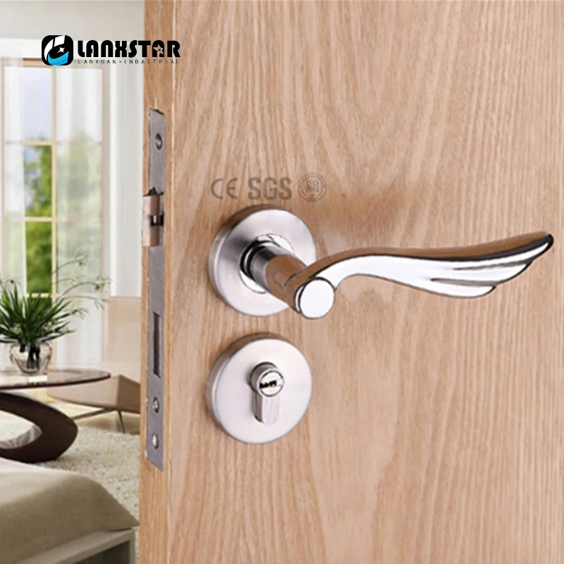 Современный дизайн бесшумный раздельный инженерный замок дверная ручка