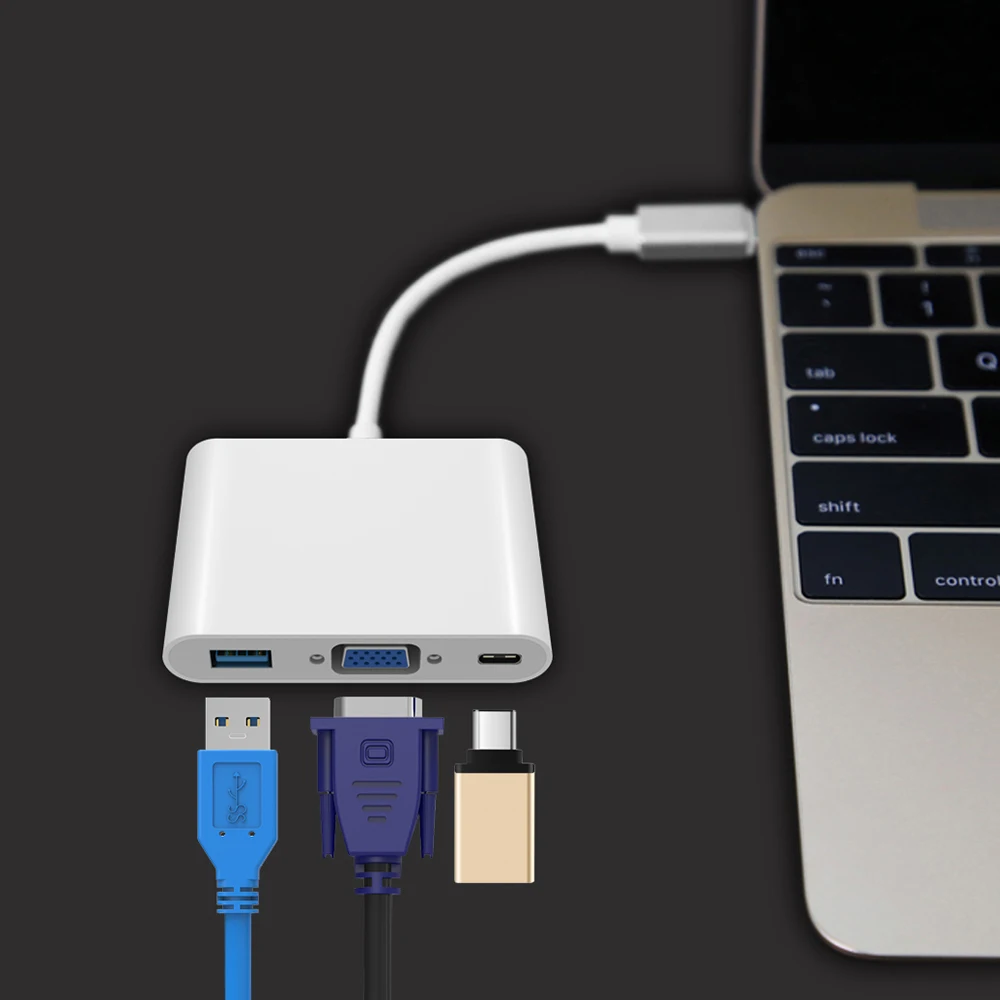Новый USB 3 1 Type C VGA Женский адаптер кабель type к hdmi для нового Macbook 12 дюймов Chromebook Pixel
