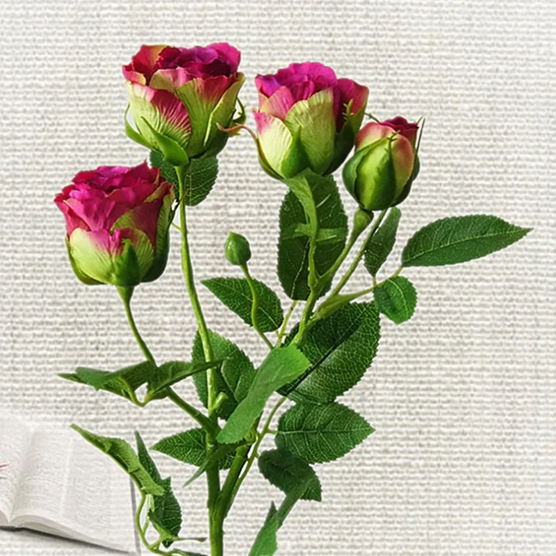 4Heads Artificial rose branch silk+plastic flores Simulation rose flowers for home hotel wedding decoration rose