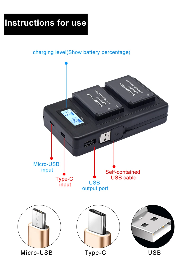 PALO 2 шт. LPE17 LP E17 LP-E17 Батарея+ ЖК-дисплей USB Dual Зарядное устройство для цифровой однообъективной зеркальной камеры Canon EOS 200D M3 M6 750D 760D T6i T6s 800D 8000D поцелуй X8i камеры