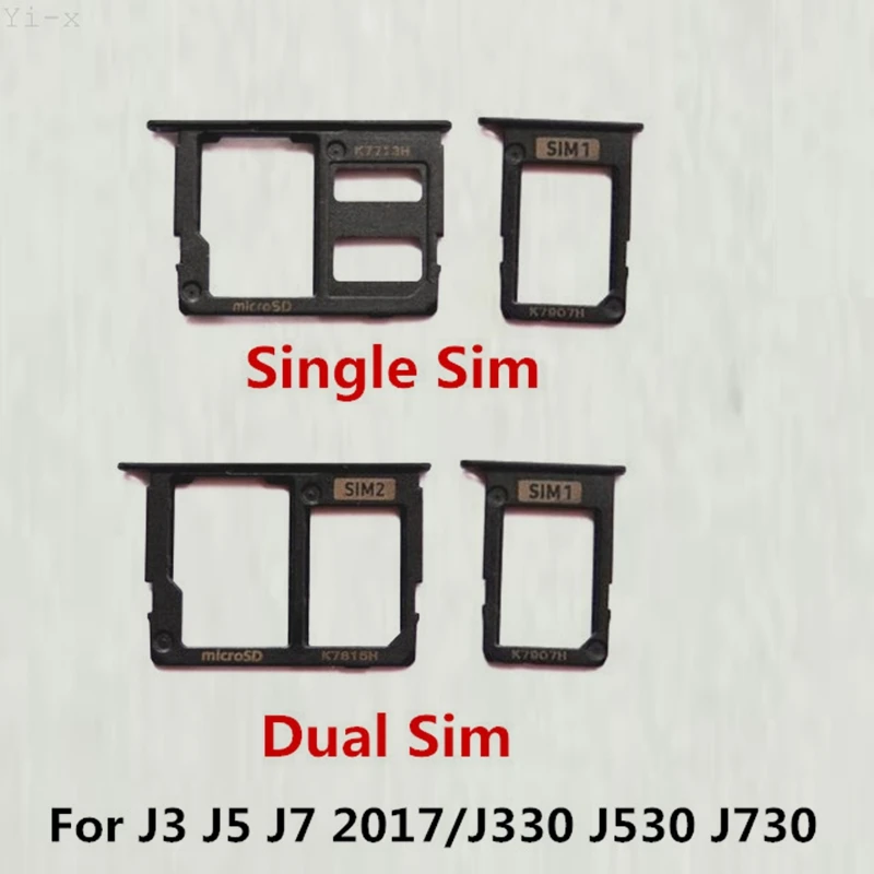 Держатель для sim карт слот Samsung J3 J5 J7 2017 J330 J530 J730|Адаптеры SIM карт| |