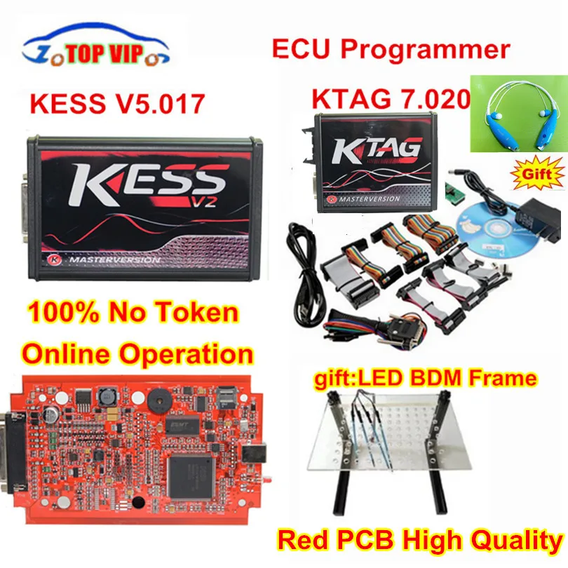 Лучшая онлайн версия KESS V5.017 без базовых ограничений 5 017 V2.47 + KTAG 7 020 K TAG V2.23 ECU чип