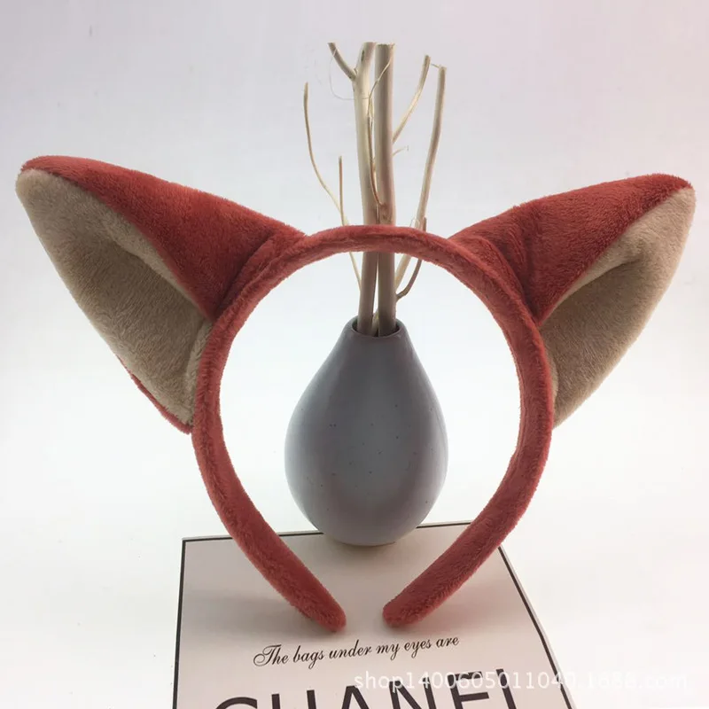 Милая повязка на голову для девочек с лисьими заячьими ушками мягкие обручи