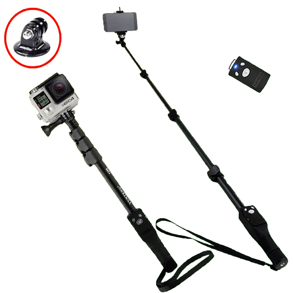 Bluetooth селфи палка Yunteng 1288 камера для телефона Gopro Hero4/3/2 SJCAM монопод автопортрета