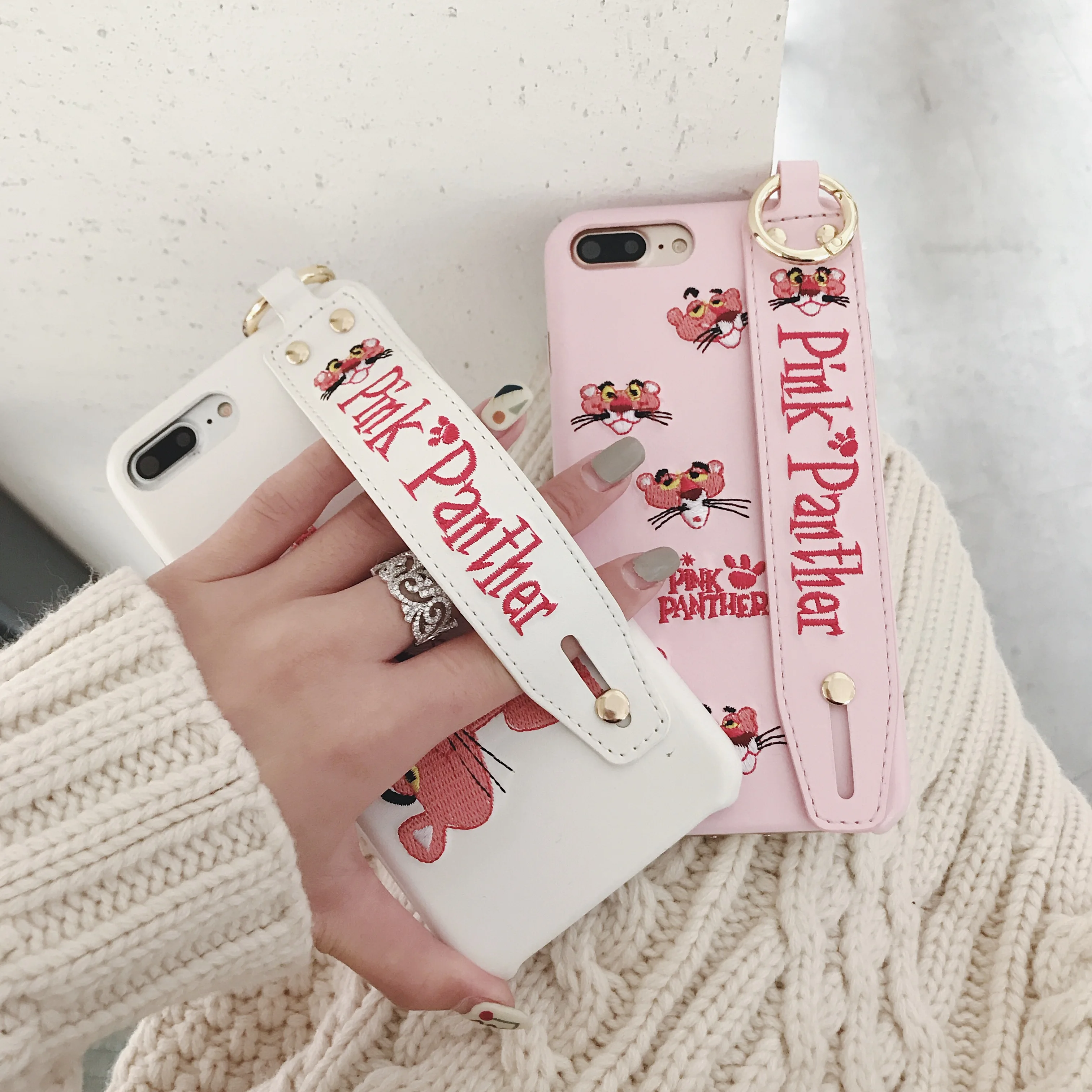Чехол для телефона с милой вышитой пудрой и леопардовым принтом iPhoneXR 6 7 8plus XS MAX