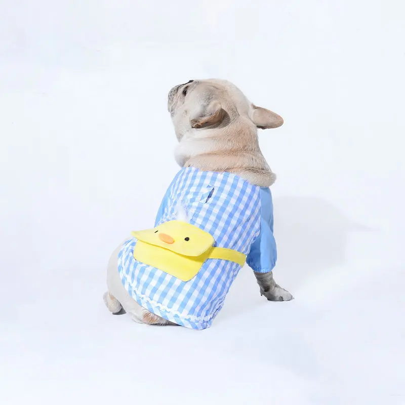 Летняя куртка с короткими рукавами и рисунком для домашних животных одежда