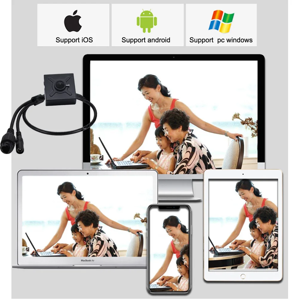Мини камера IP 2.0MP 1080P POE наблюдения система безопасности ip сеть удаленное