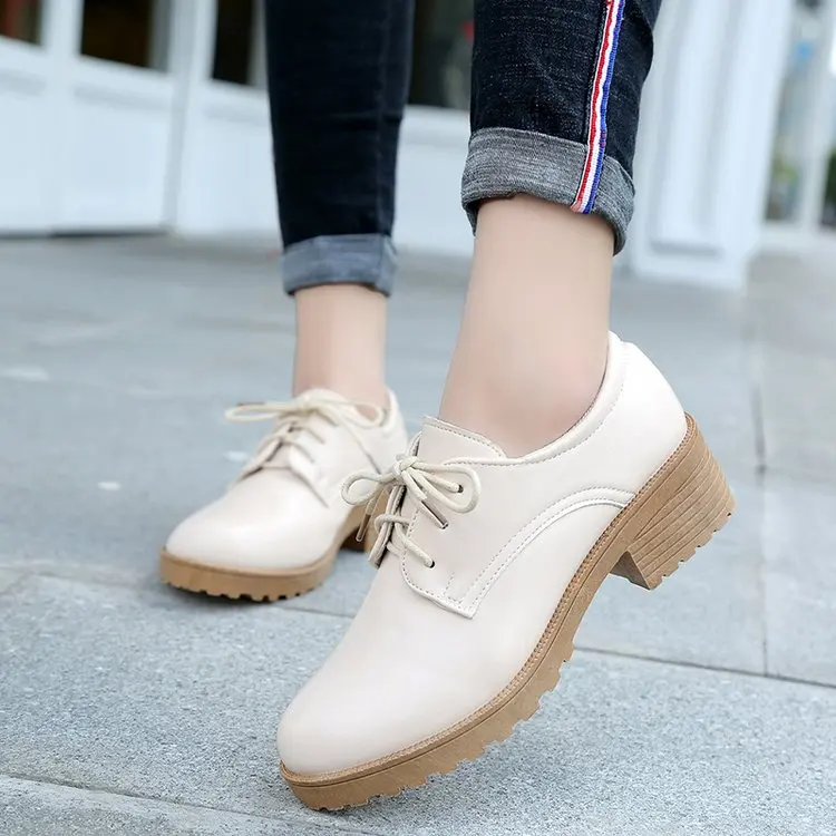 Aleafalling/Классическая уличная женская обувь на шнуровке для отдыха каблуке 5 см