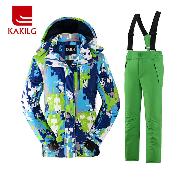 Kakilg Водонепроницаемый Обувь для мальчиков или девочек лыжная куртка и Брюки