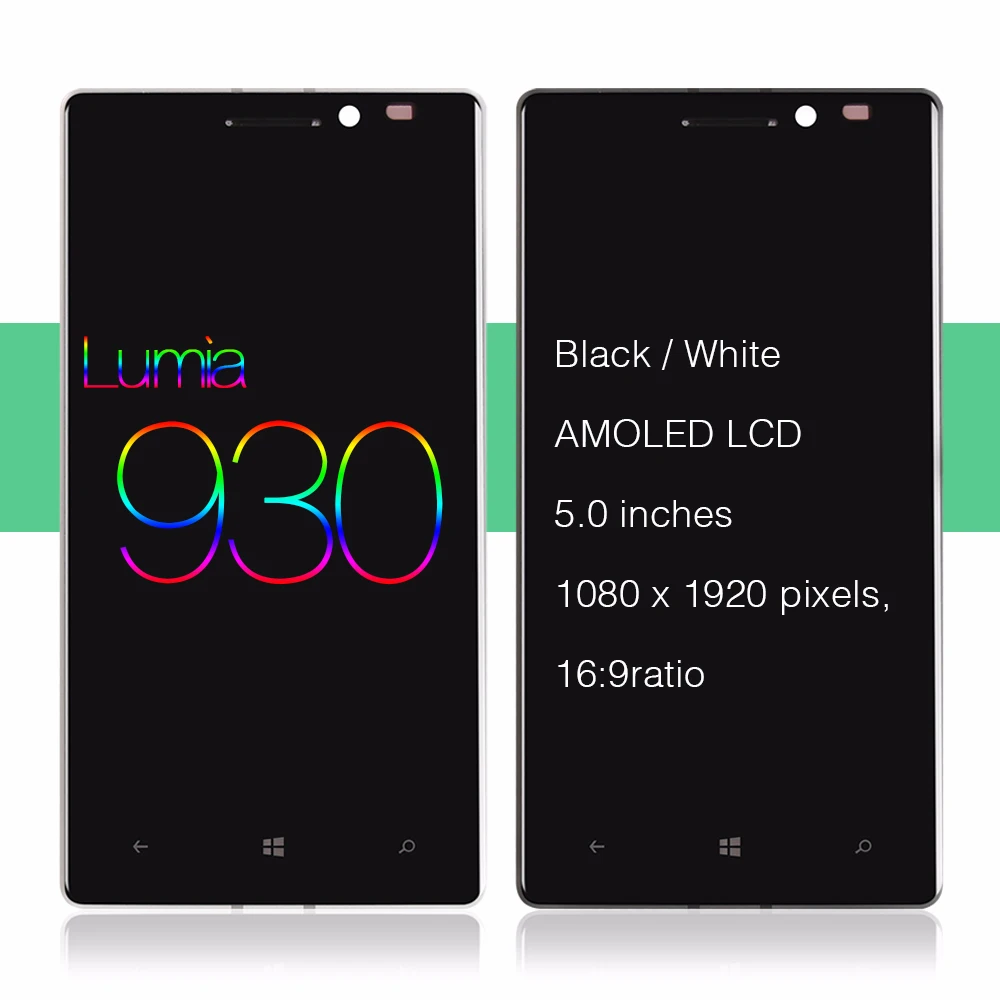 Оригинальный AMOLED 5 0 &quotLCD для NOKIA Lumia 930 ЖК-дисплей кодирующий преобразователь