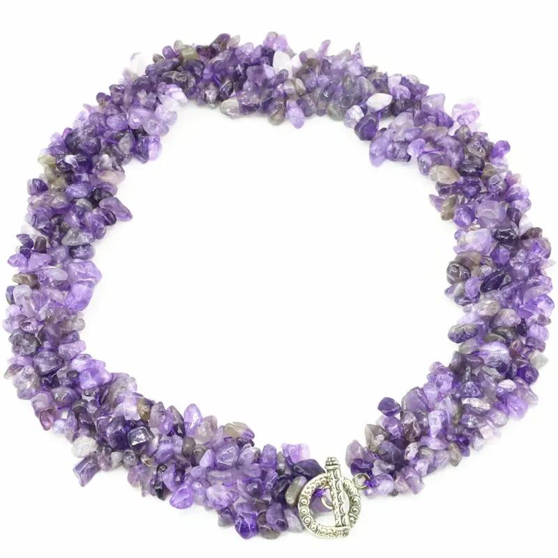 

12 Colors Natural Stone Necklace For Women Chips Gravel Beads Agat Jades Tiger Eyes Tourmaline Lapis Lazuli Jewelry 18inch B3390