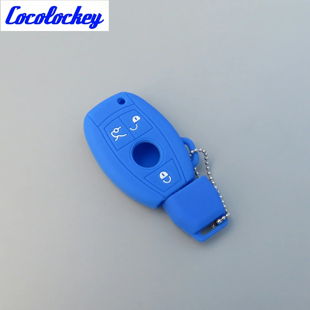 Cocolockey силиконовый чехол для автомобильного ключа резиновый держатель MB W203 W211 CLK