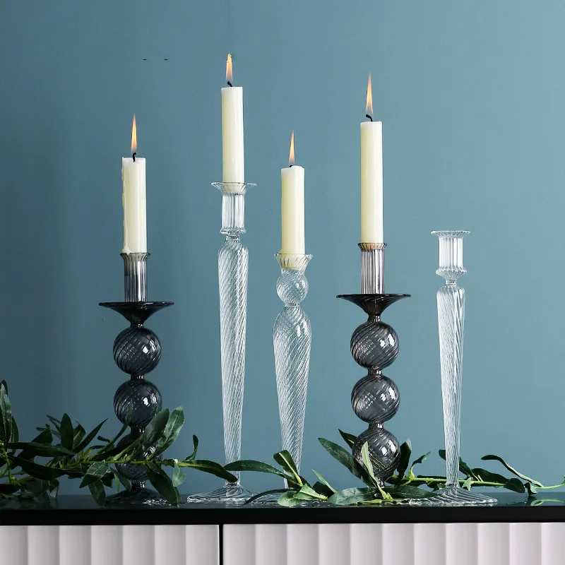 Креативный вращающийся подсвечник стеклянные свечи обеденные работы легкие и