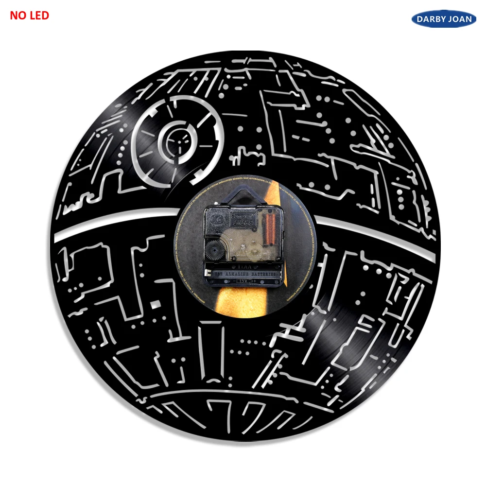 Звезда смерти тема силуэт светодиодный задний светильник современный виниловые