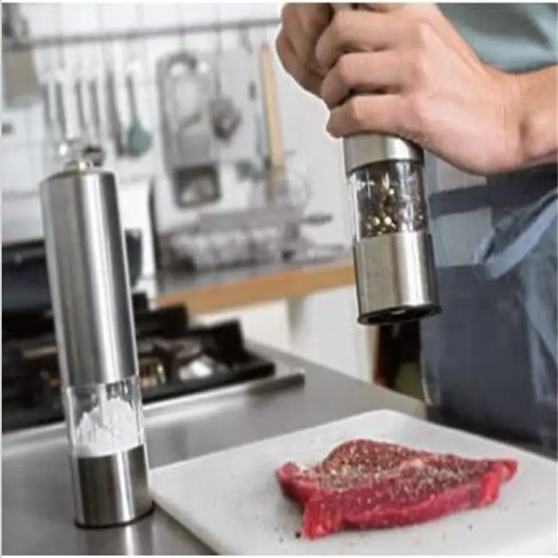 2 шт. Круглый нержавеющей стали мельница для перца шейкер перец Grinder специй Mills