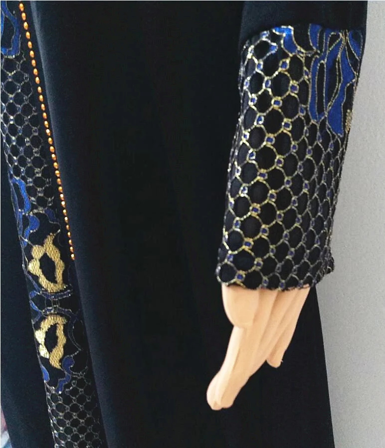 1 шт./лот мусульманская черная абайя одежда для женщин горячее бурение Дубай