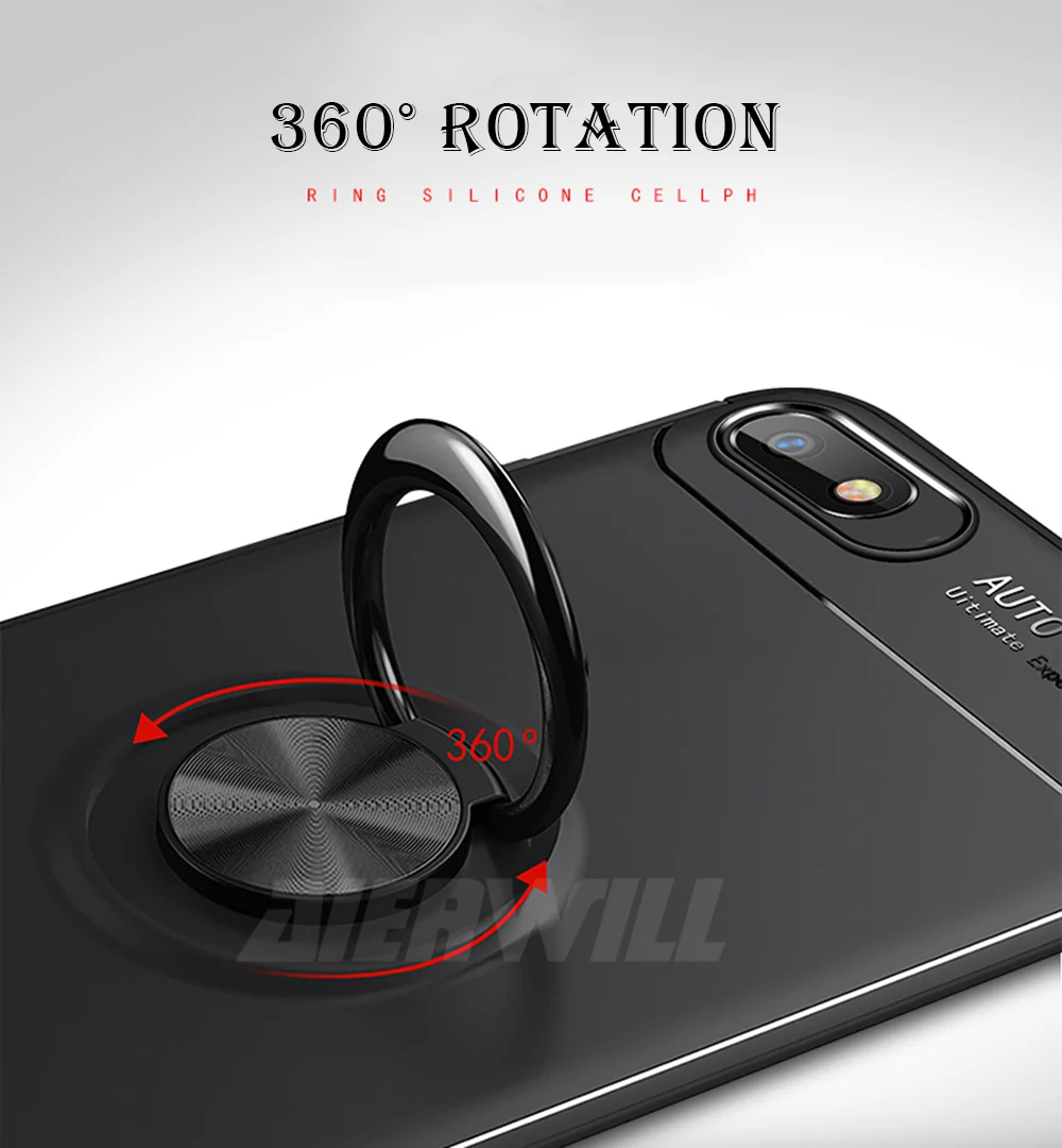 Чехол для xiaomi redmi 6a, чехол с кольцом на палец, матовая броня, ударопрочный протектор, тонкая задняя крышка для redmi 6a, бампер, чехол