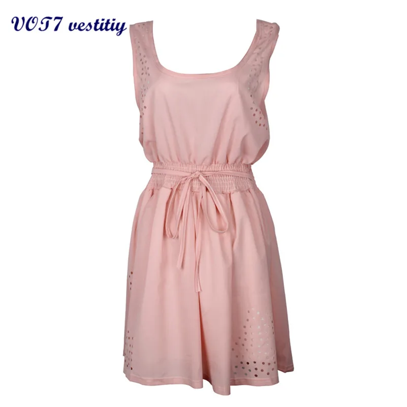 Потрясающе! 2018 vogue женское платье летнее Повседневное без рукавов коктейльное
