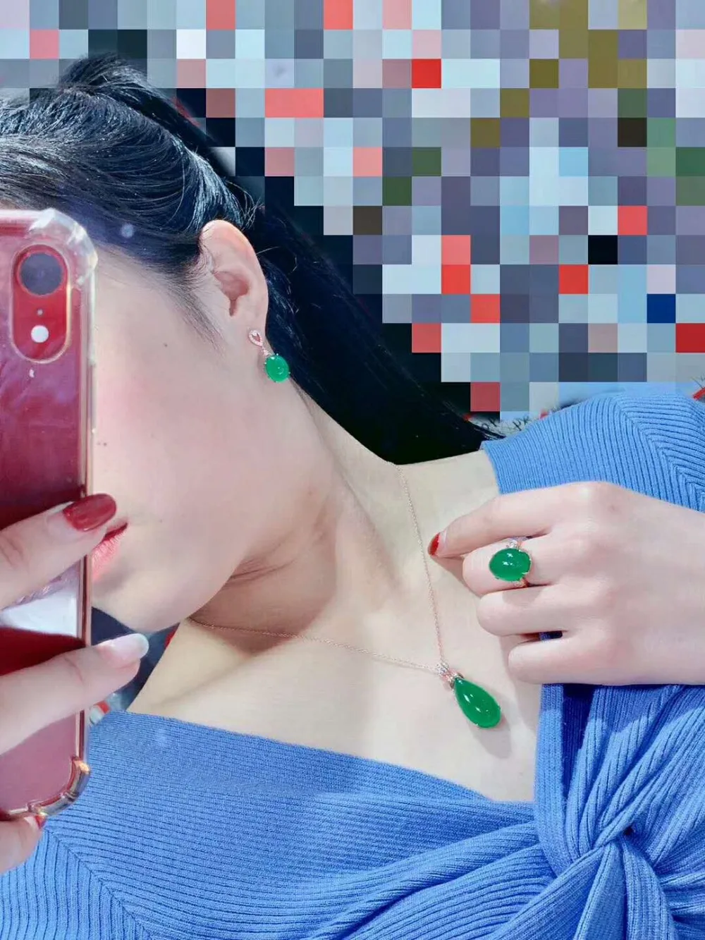 Женский ювелирный комплект из кольца и серёг серебра 925 пробы | Ювелирные наборы