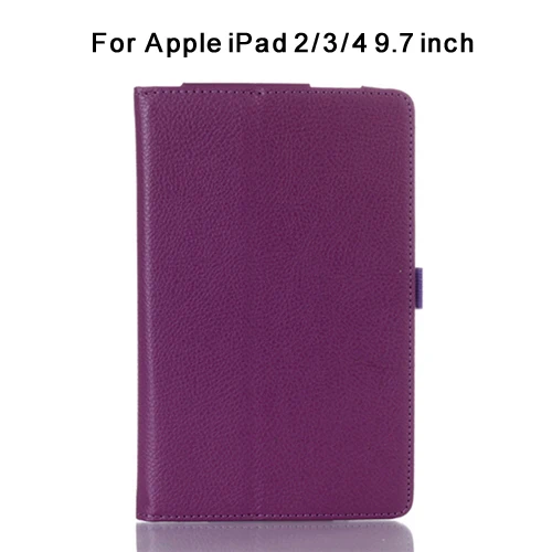 For iPad 234purple Стенд кожаный чехол для iPad Air 1 4 3 2/iPad Air 1 2 3 /i Pad 9,7/Pro 10,5 раза смарт кожаный чехол из ПУ кожи для iPad1 A1337 A1395 чехол - Цвет: For iPad 234purple