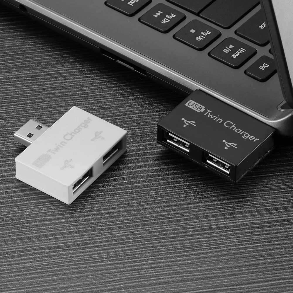 2 концентратор Порты Twin Зарядное устройство сплиттер удлинитель для головок