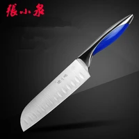 stainless steel blue series kitchen santoku knife japanese style chef multi use knife household cleaver slicer anti sticking