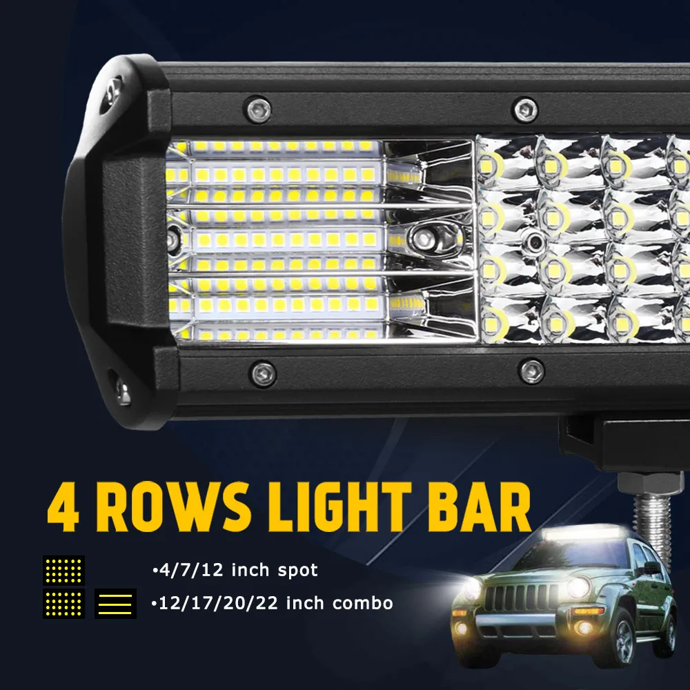 LED Bar 4 / 7 12 17 20 22 inch Light Work Driving Offroad Boat Car Tractor Truck 4x4 SUV ATV 12V 24V | Автомобили и мотоциклы
