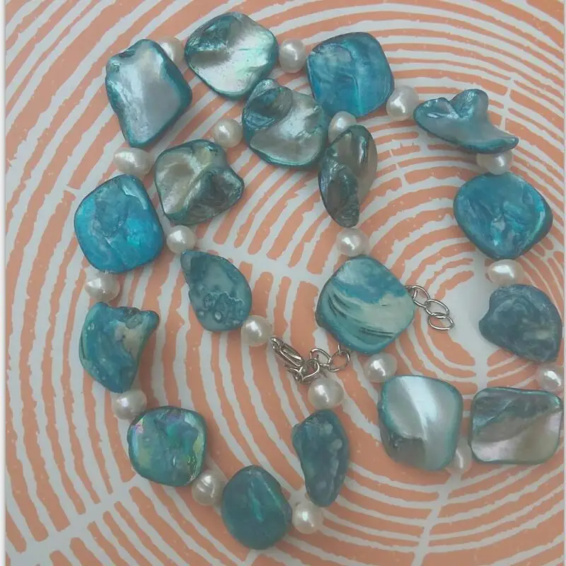 Ювелирное изделие хит продаж синее асимметричное квадратное ожерелье в виде