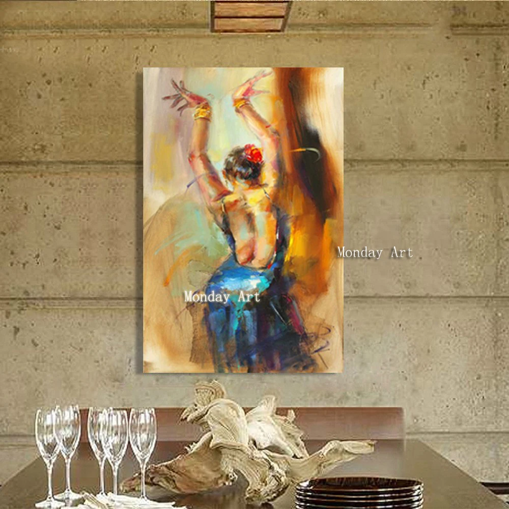 100% полотно ручной работы Рисунок Картина Настенная картина портрет домашний