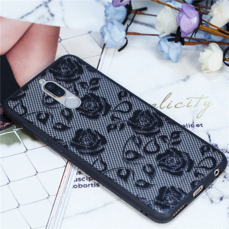 Чехол для Huawei Mate 10 lite кружевной силиконовый чехол телефона задняя крышка nova 2i