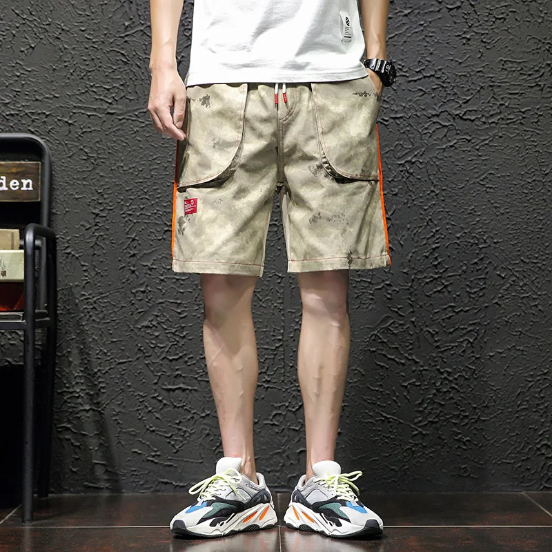 Шорты мужские камуфляжные до колена повседневные пляжные боксерские шорты с