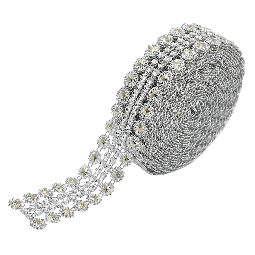 5 ярдов стразы лента сверкающая сетка для украшения своими руками декоративно