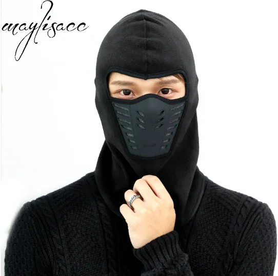 Maylisacc зимняя спортивная мужская маска для верховой езды, утолщенная флисовая шапка, теплая ветрозащитная шапка, головной убор, маска