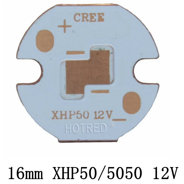 10 шт. 20 мм Cooper PCB Cree XPG XPG2 XPE XPE2 XML XML2 XHP50 XHP70 MKR 4 шт. 3535 светодиодный XPE XTE 6 в/12 В светодиодный радиатор 16 мм медная печатная плата