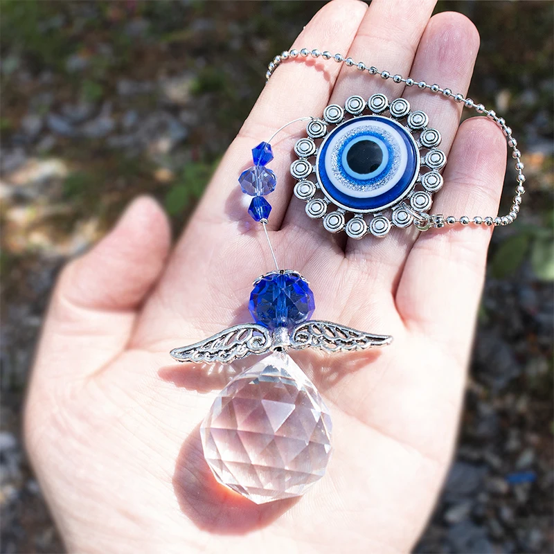 H& D чакра Suncatcher орнамент с индейки злой амулет в виде глаза удачи кулон дома Настенный декор благословение Защита подарок