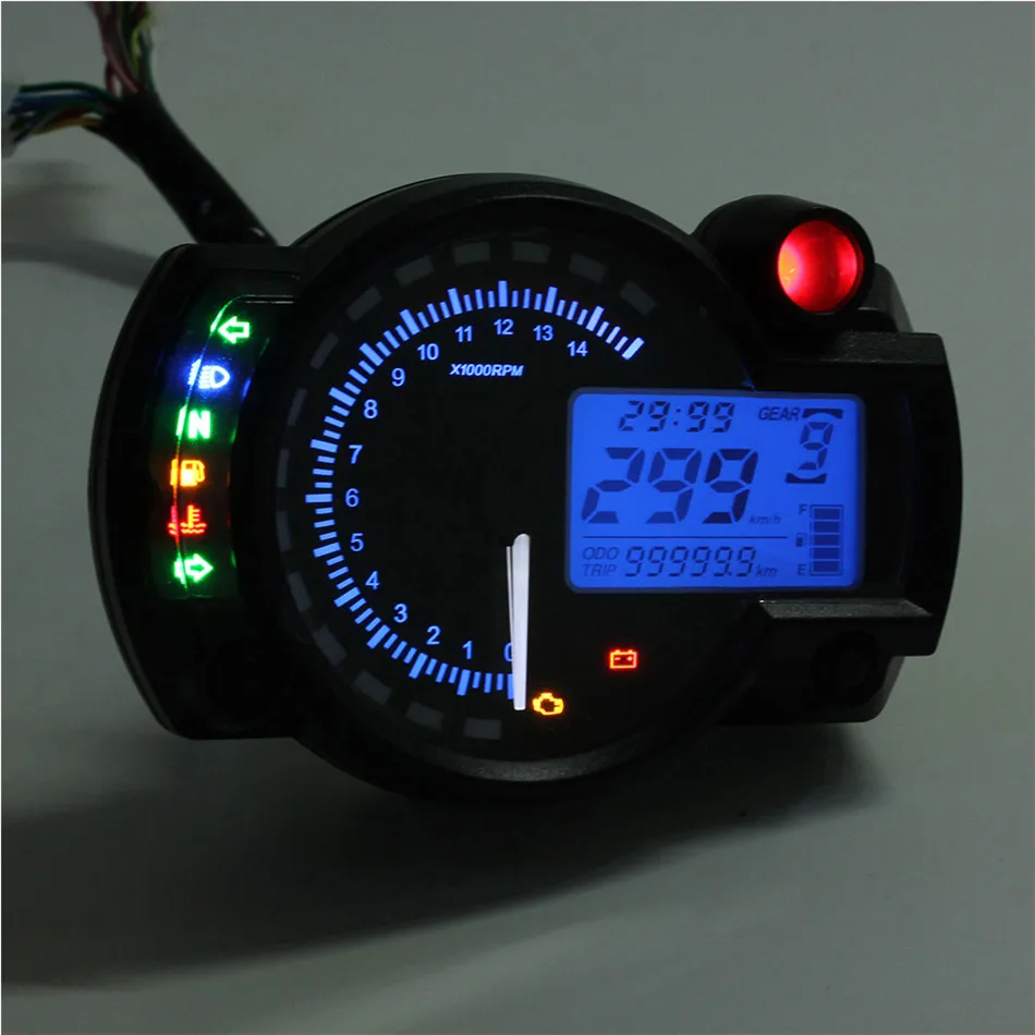 IZTOSS Универсальный Синий Мотоцикл LCD Цифровой Регулируемый Импульсный спидометр