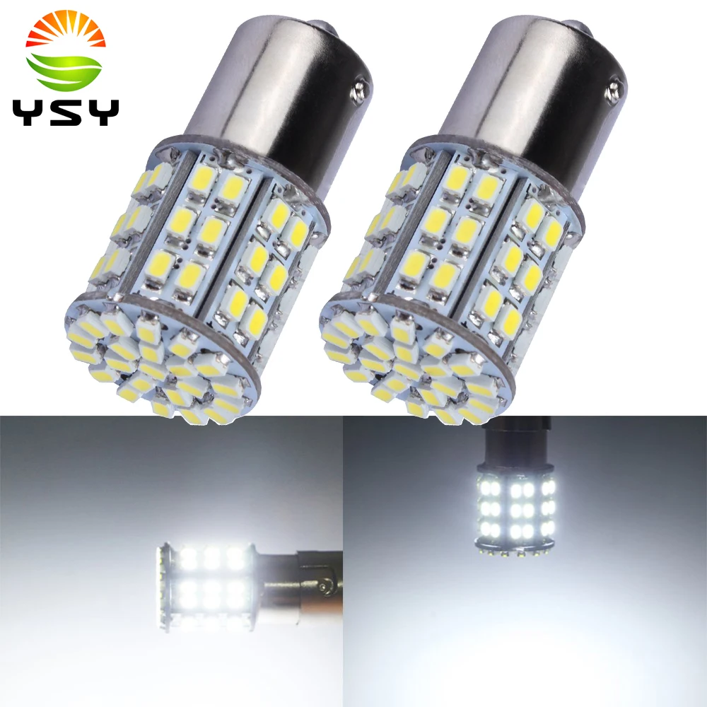 Автомобильные светодиодные лампы 2 шт./лот S25 1157 BAY15D 1156 BA15S 1206 64 SMD автомобильные