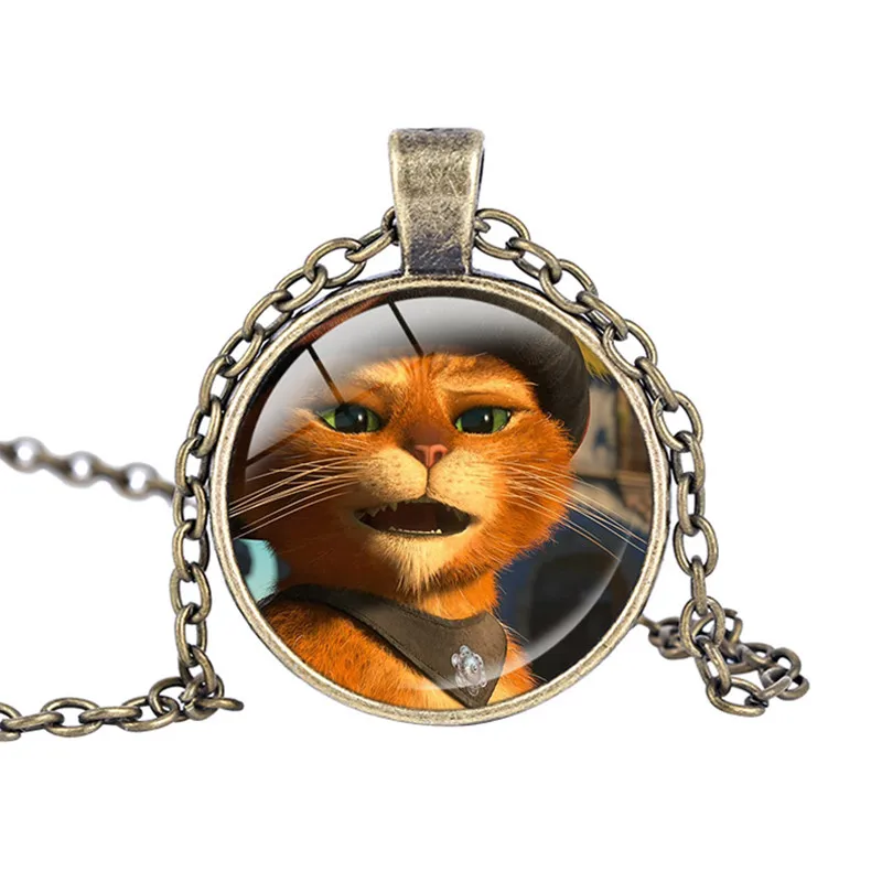 Кот в сапогах анимация мультфильм ожерелье очарование сказка кот кулон из фильма