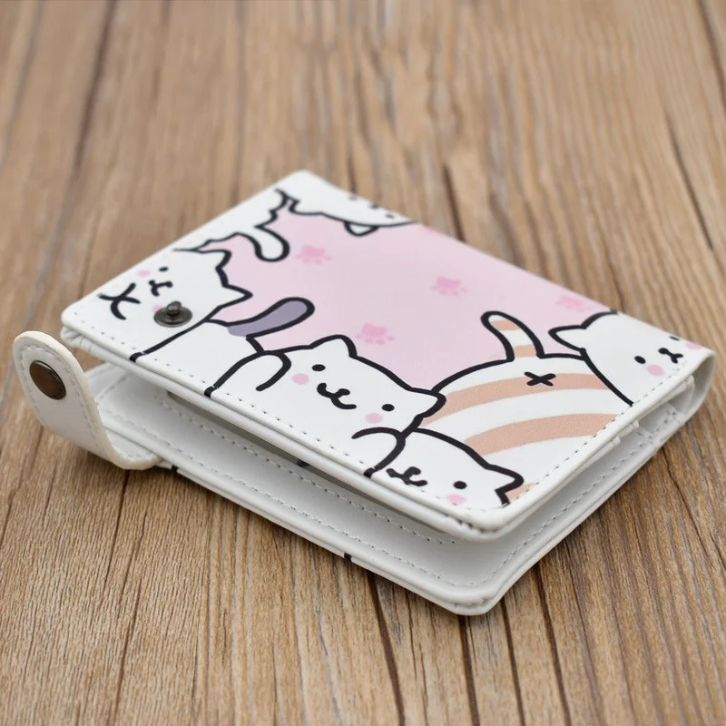 Студенческий кошелек Neko Atsume из искусственной кожи с аниме игрой милый короткий