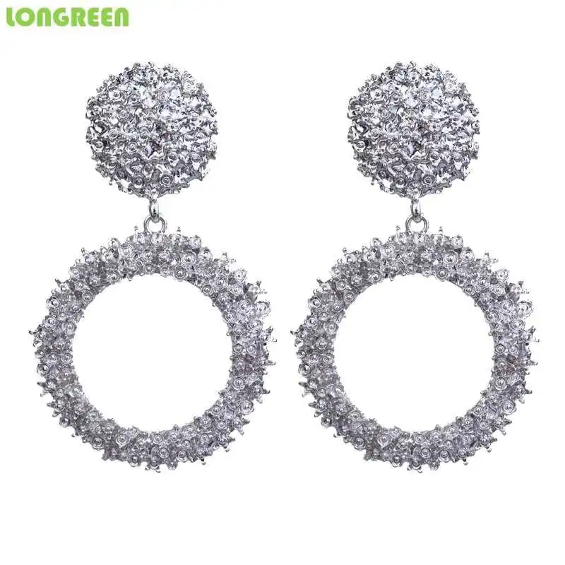 2019 новые винтажные серьги для женщин геометрические себе металлические летние