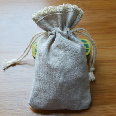 

Lace Linen Gift Drawstring Bag 9x14cm(3.5"x5.5") Pack of 50 Birthday Wedding Party Candy Jute Packaging Pouch